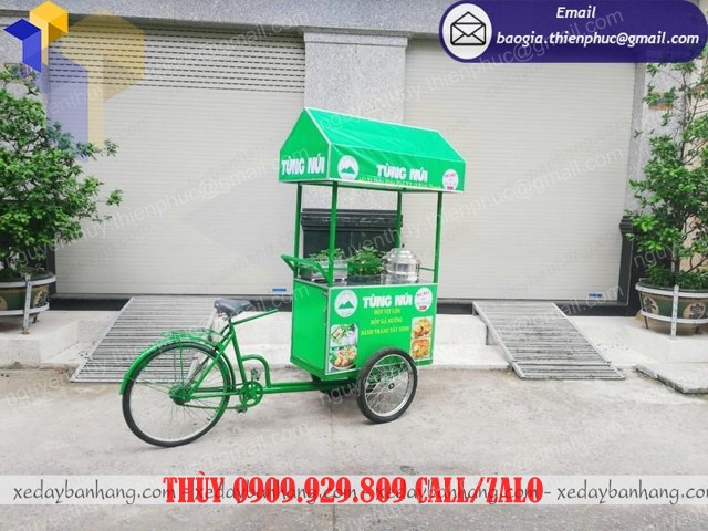 đặt làm xe ba bánh bán đồ ăn vặt
