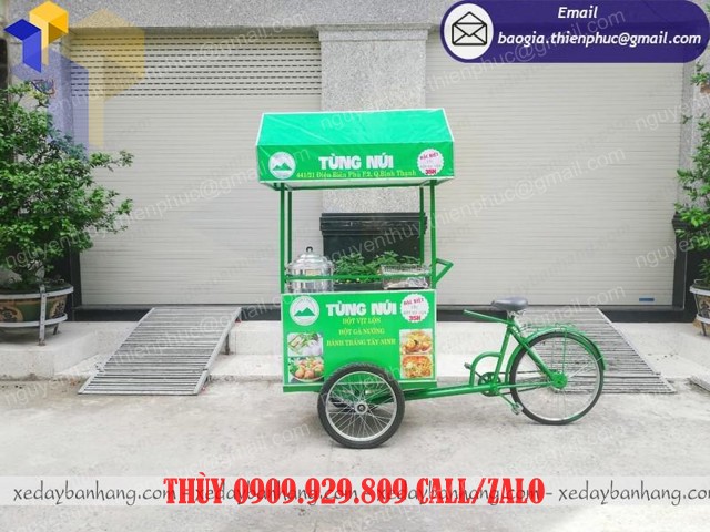 xe đạp bán đồ ăn nhanh