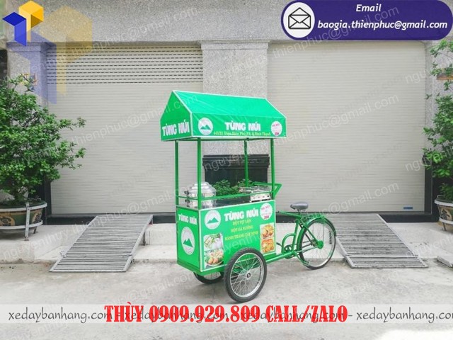 xe đạp bán đồ ăn vặt