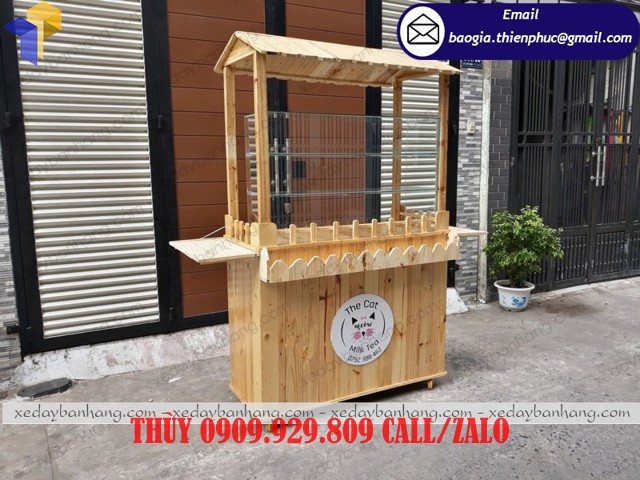 quầy gỗ bán trà sữa giá rẻ