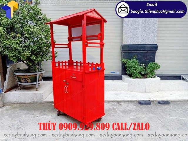 đóng tủ gỗ bán cà phê pha máy