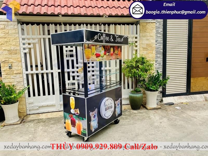 thiết kế xe bán cà phê đẹp