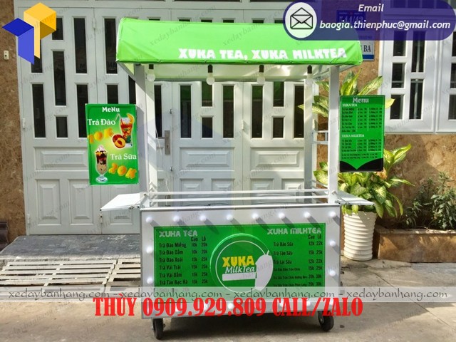 tủ bán trà sữa trà đào