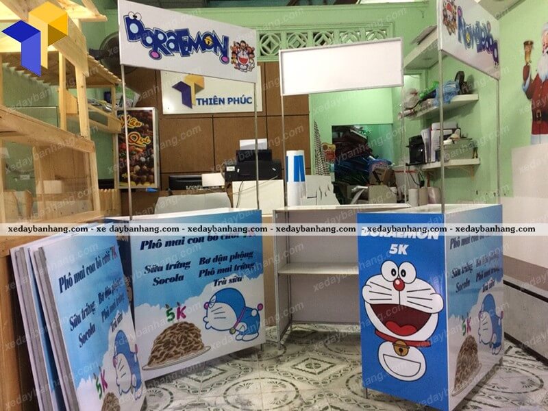 quầy booth bán hàng sampling