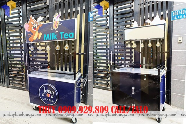 xe bán trà sữa