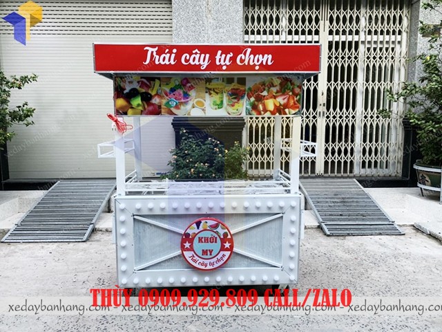 xe đẩy bán trái cây tự chọn