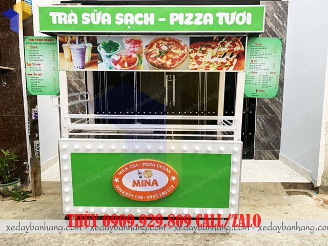 xe bán trà sữa ăn vặt giá rẻ