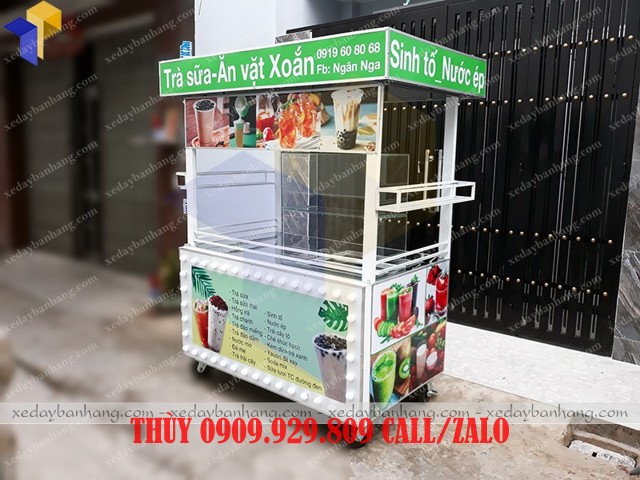 tủ bán trà sữa ăn vặt