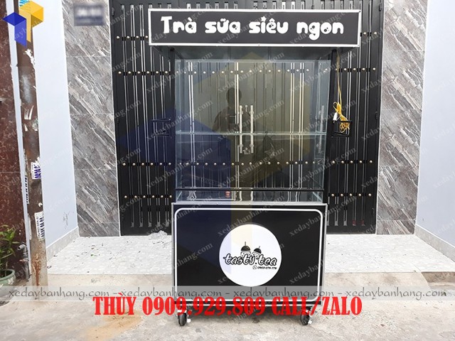 tủ bán trà sữa nhà làm