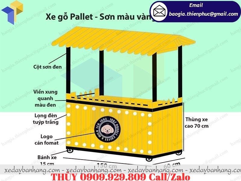 báo giá tủ gỗ bán trà sữa