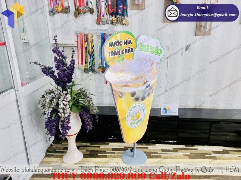mockup mô hình ly nước mía trân châu giá rẻ