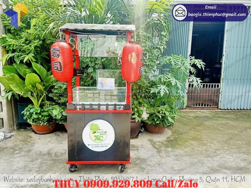 mua xe gỗ bán sushi ở đâu