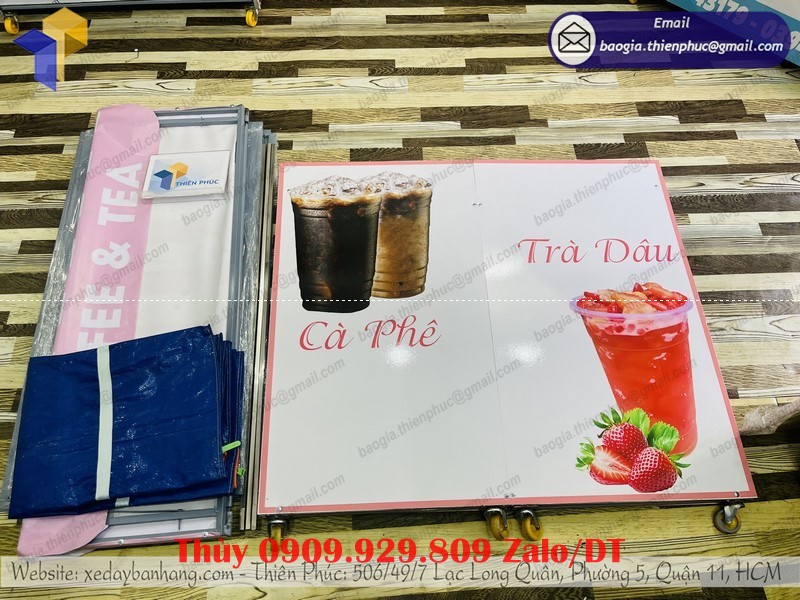 quầy lắp ráp bán trà dâu 1m