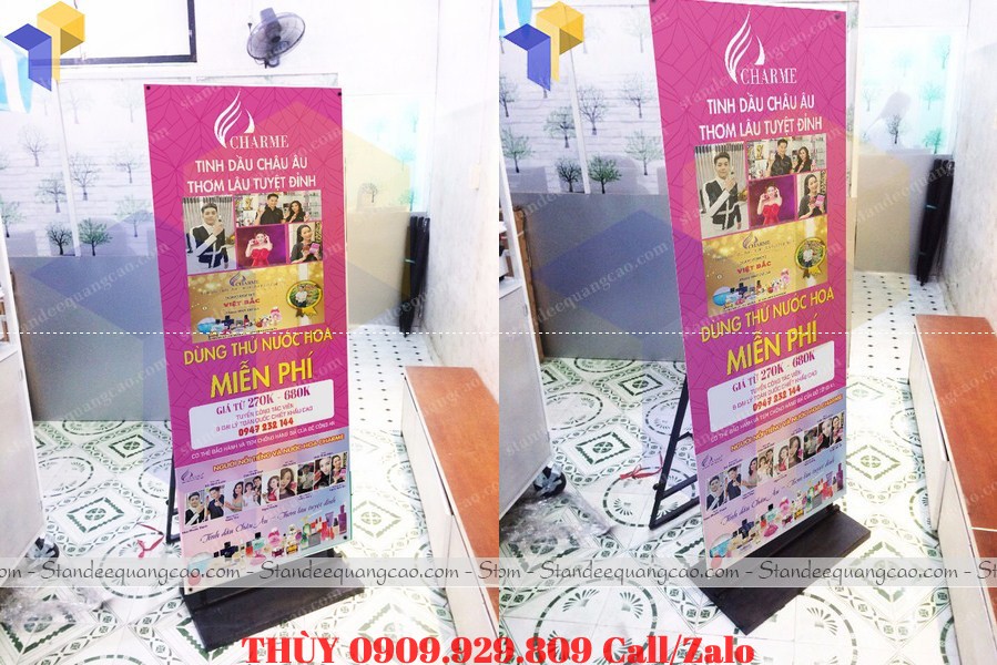 standee khung sắt chịu gió lắp ráp