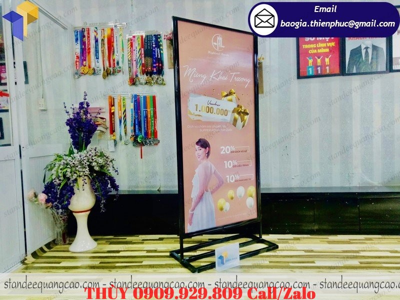 standee sọt fomat 5ly hai mặt