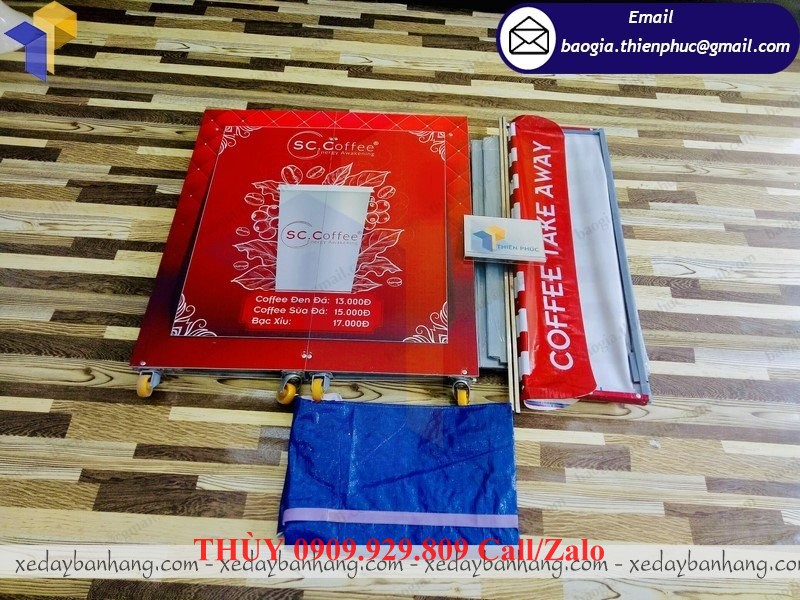 thiết kế quầy cà phê lắp ráp
