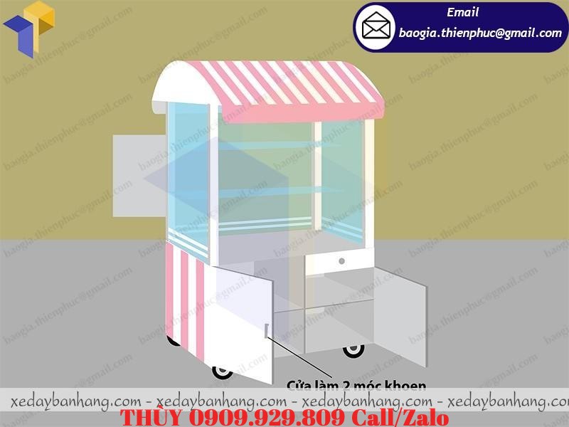 tủ bán ăn vặt đường phố