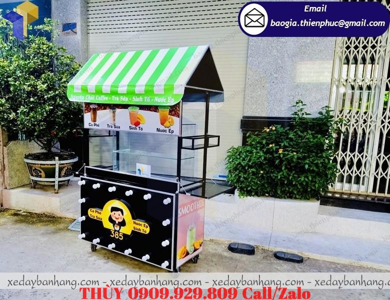 tủ bán caf phê khung sắt