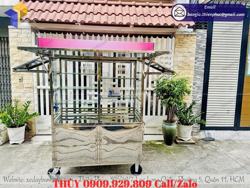 tủ bán rau câu bánh plan bằng inox
