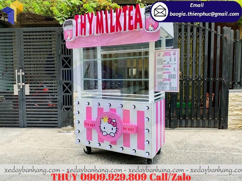 tủ bán trà sữa ăn vặt giá rẻ