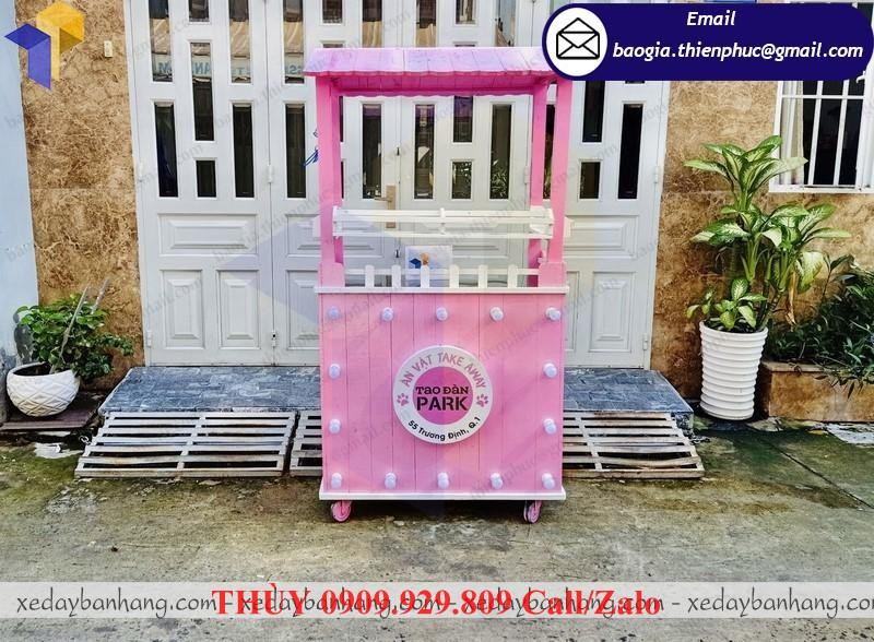 tủ gỗ bán ăn vặt giá rẻ
