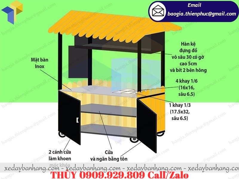 tủ gỗ bán bánh mì giá bao nhiêu