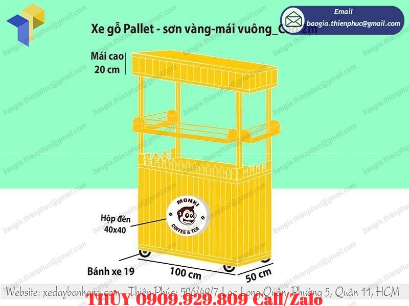 tủ gỗ bán trà sữa đẹp