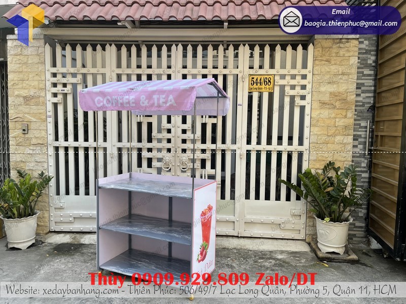 tủ lắp ráp bán cà phê trà dâu