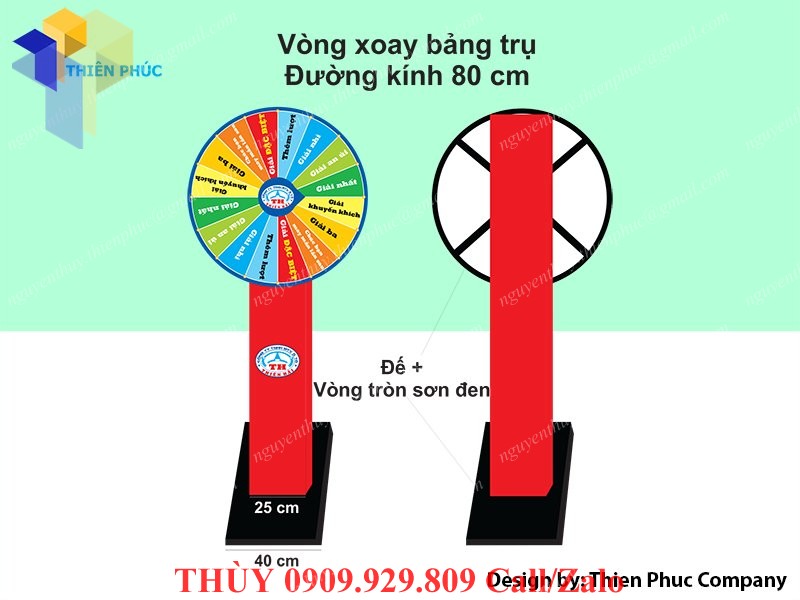 vòng xoay bảng trụ đẹp