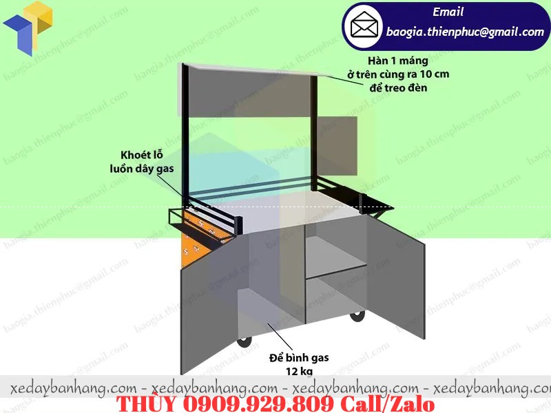 xe bán bánh bạch tuộc nhỏ gọn đường phố tphcm