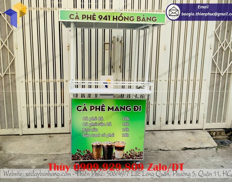 xe bán cà phê pha máy