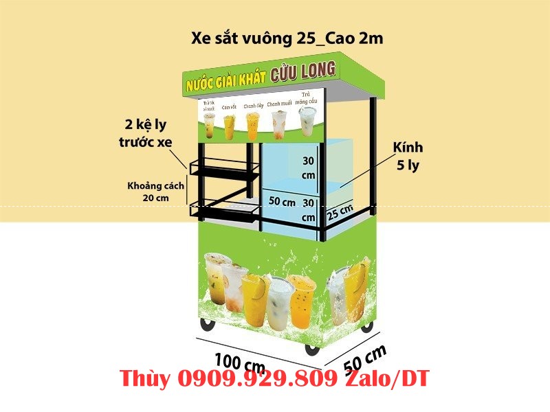 xe bán nước cam đẹp