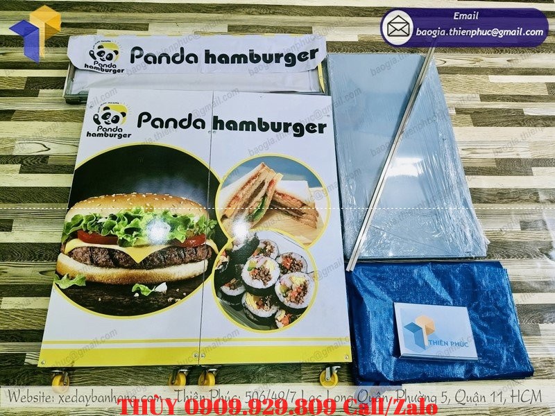 xe lắp ráp bán bánh hamburger giá rẻ