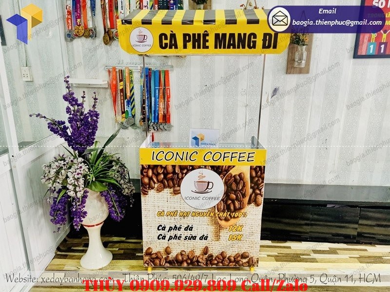 xe lắp ráp kinh doanh cà phê
