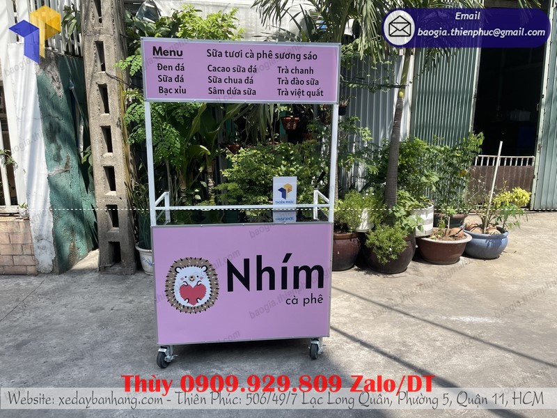 xe sắt bán cà phê muối lưu động